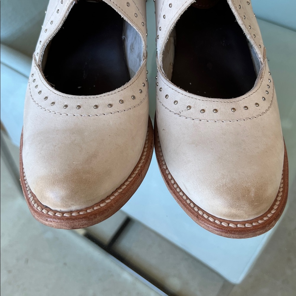 freebird White Cutout Lace-Up Ankle Booties with Brown Accents - Picture 8 of 14